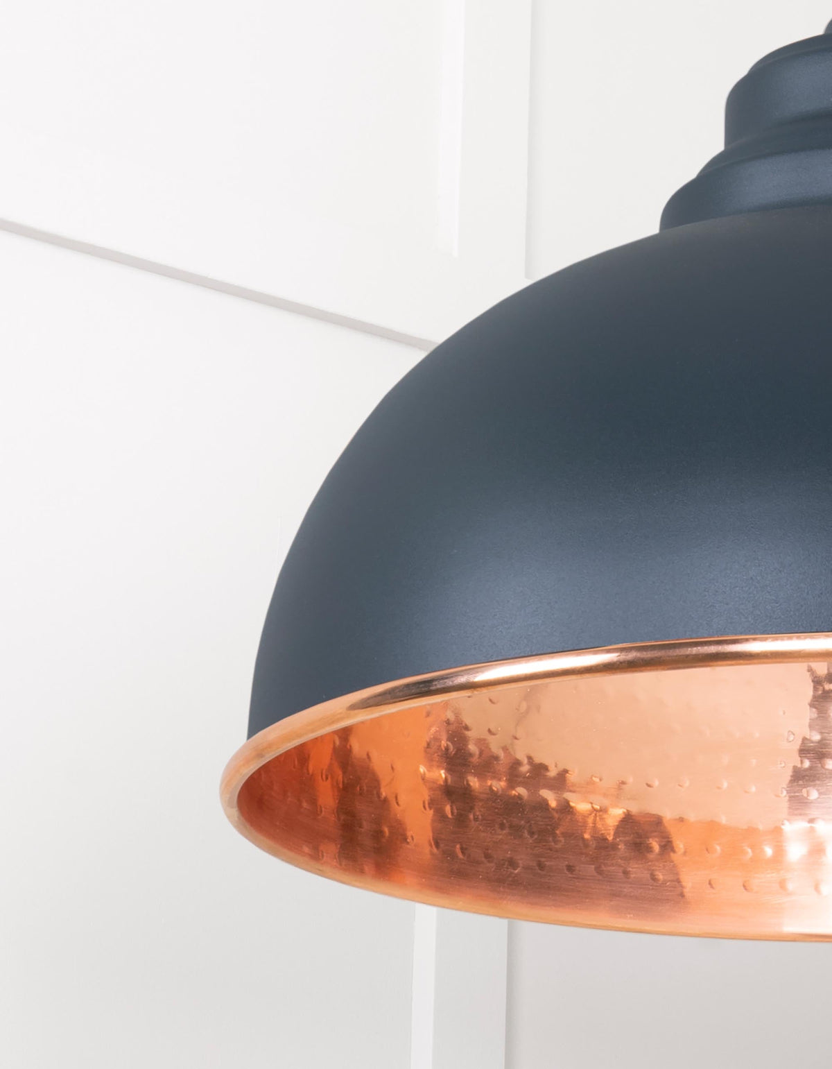Hammered Copper Harborne Pendant by From The Anvil