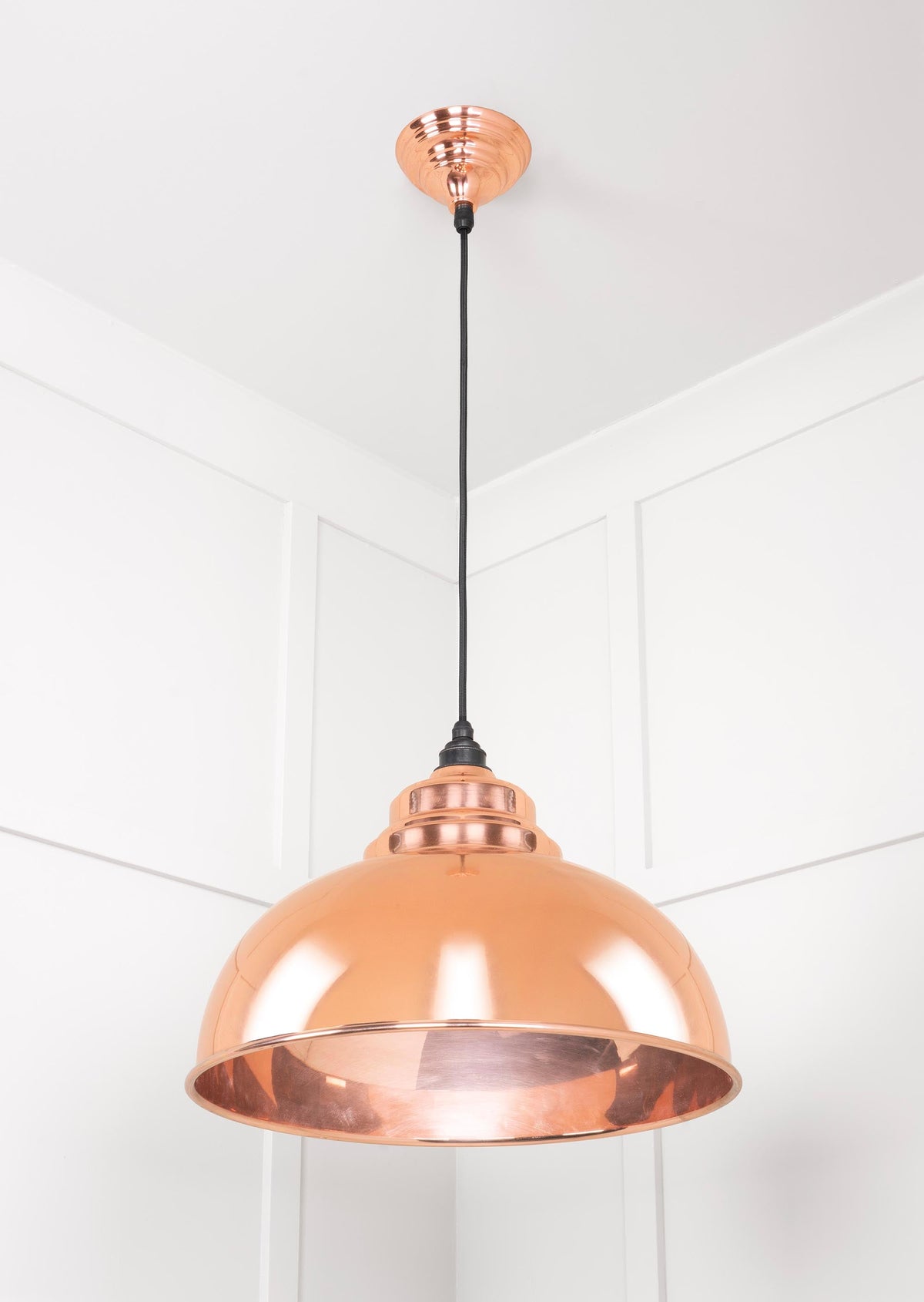 Smooth Copper Harborne Pendant by From The Anvil