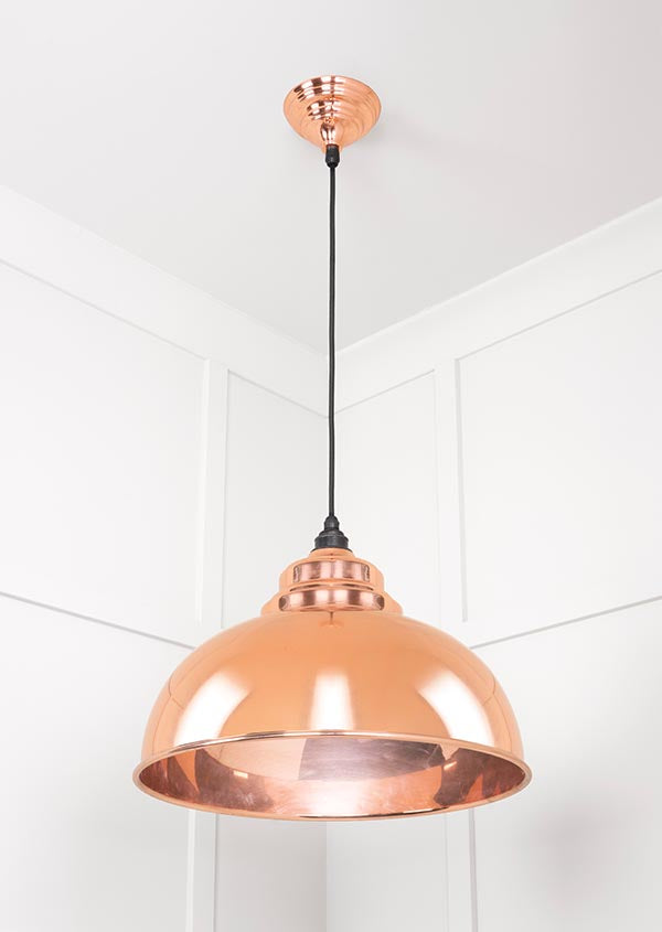 Smooth Copper Harborne Pendant by From The Anvil