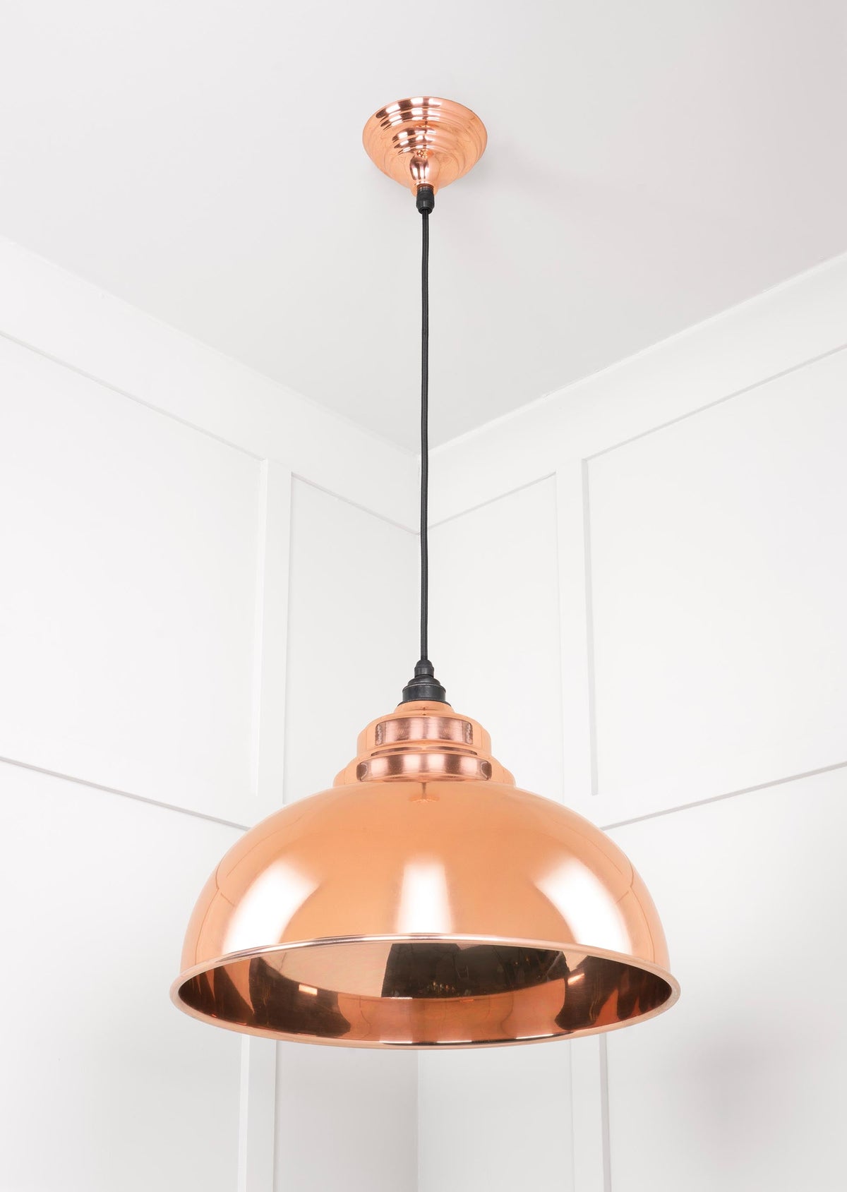 Smooth Copper Harborne Pendant by From The Anvil