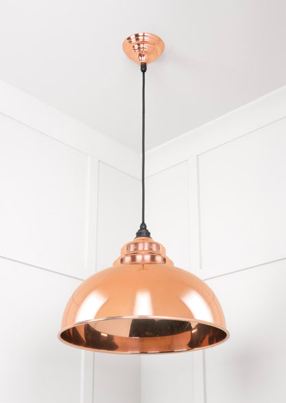 Smooth Copper Harborne Pendant by From The Anvil