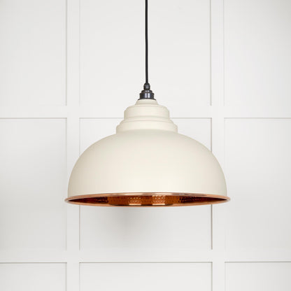 Hammered Copper Harborne Pendant by From The Anvil