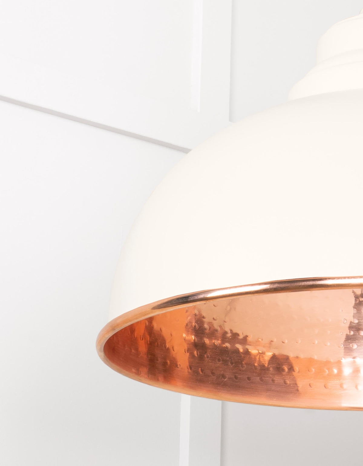 Hammered Copper Harborne Pendant by From The Anvil