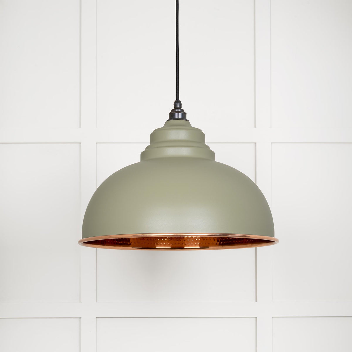 Hammered Copper Harborne Pendant by From The Anvil