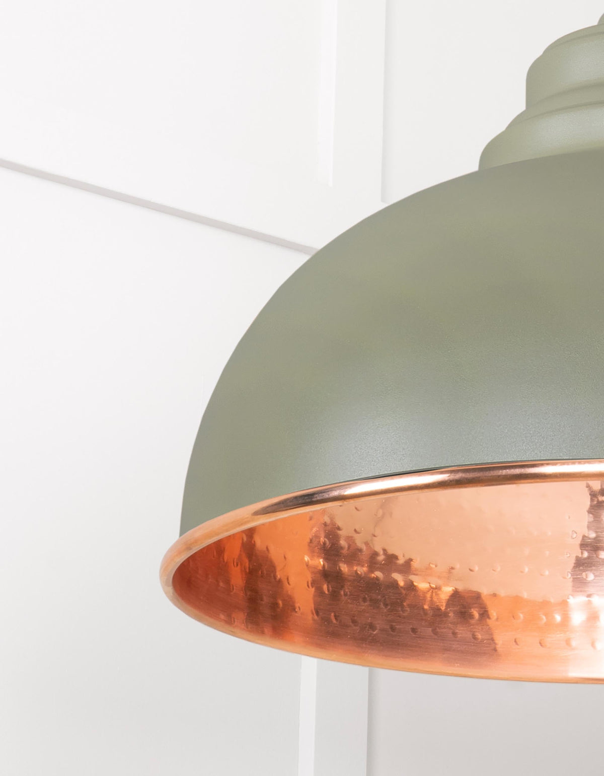 Hammered Copper Harborne Pendant by From The Anvil