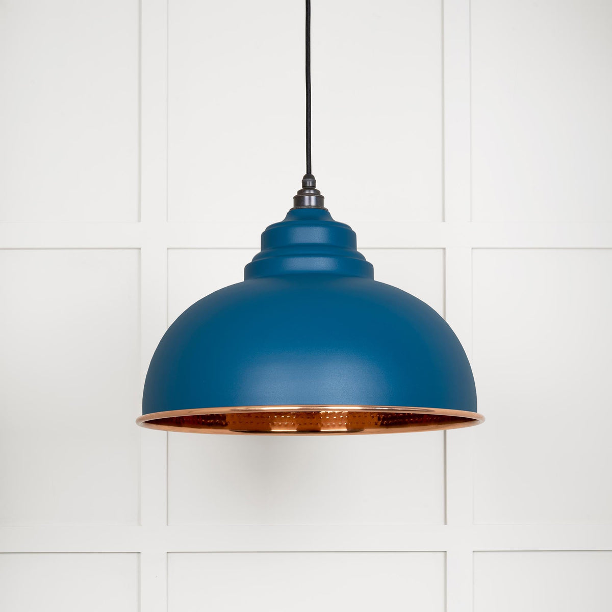 Hammered Copper Harborne Pendant by From The Anvil