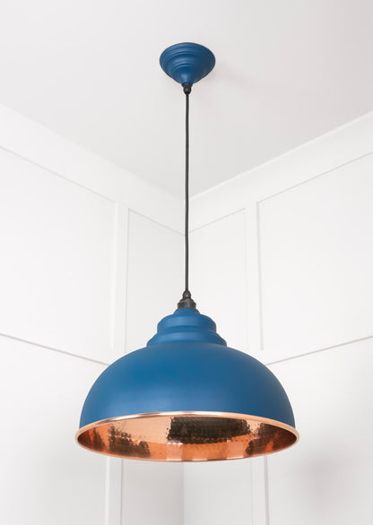 Hammered Copper Harborne Pendant by From The Anvil