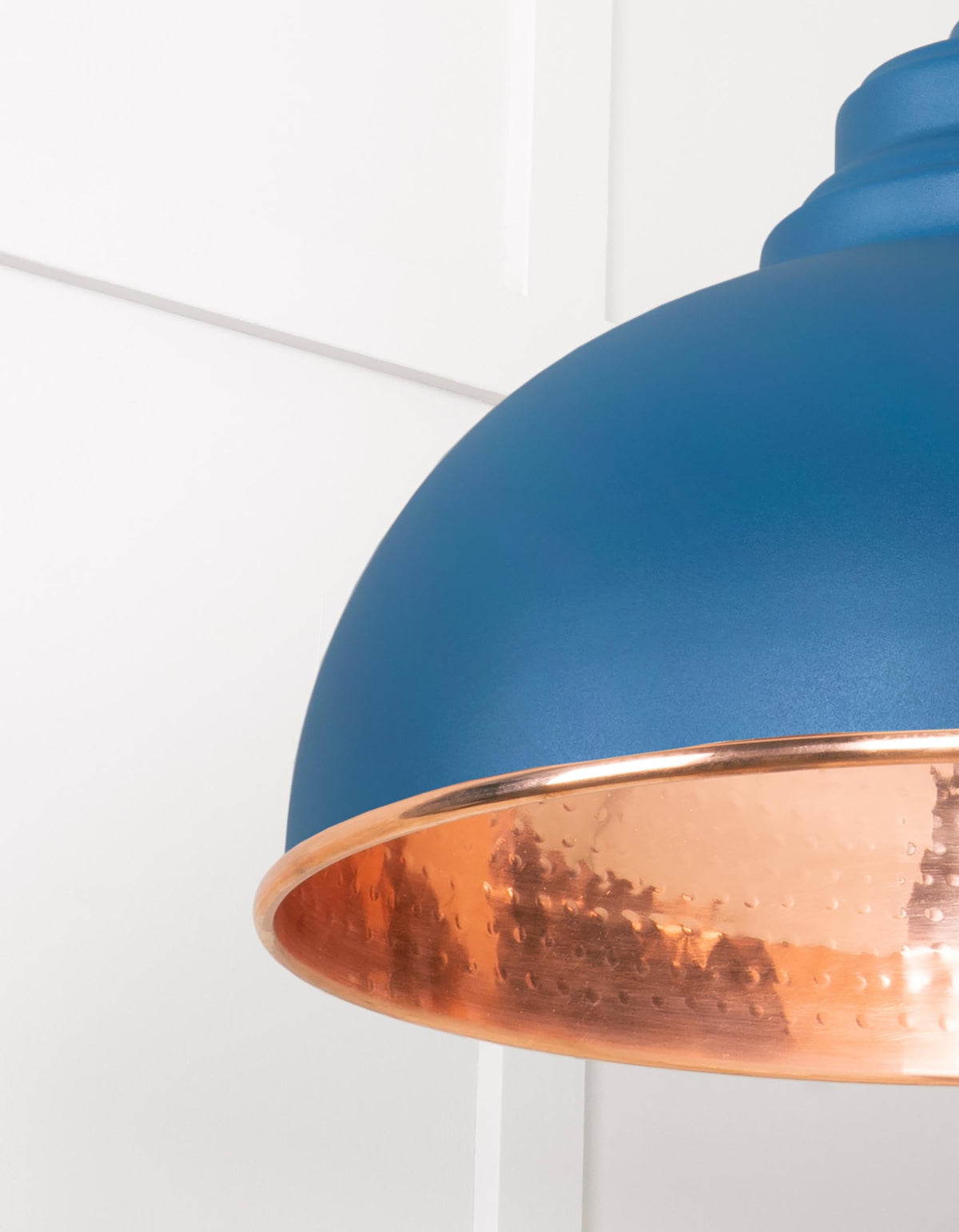 Hammered Copper Harborne Pendant by From The Anvil