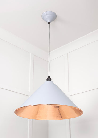 Hammered Copper Hockley Pendant by From The Anvil