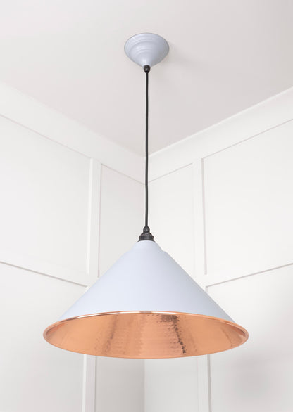 Hammered Copper Hockley Pendant by From The Anvil