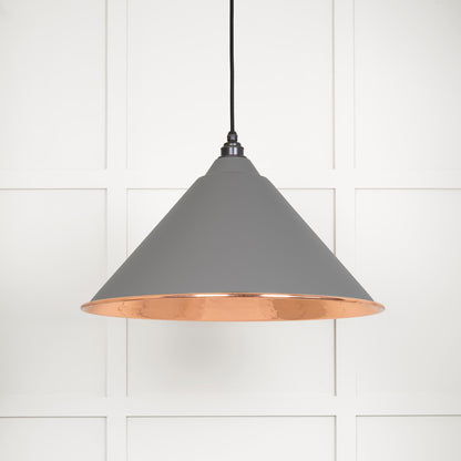 Hammered Copper Hockley Pendant by From The Anvil