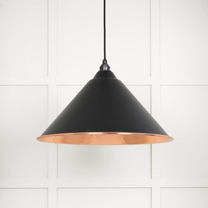 Hammered Copper Hockley Pendant by From The Anvil