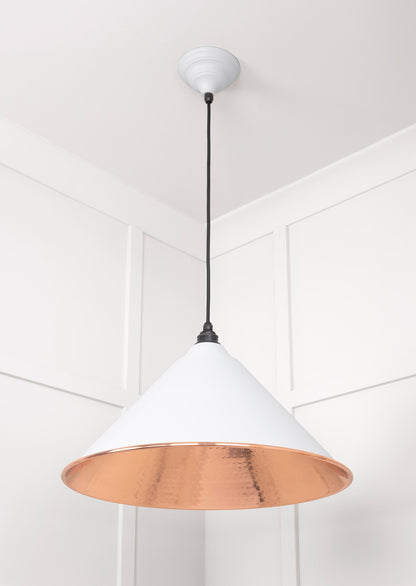 Hammered Copper Hockley Pendant by From The Anvil
