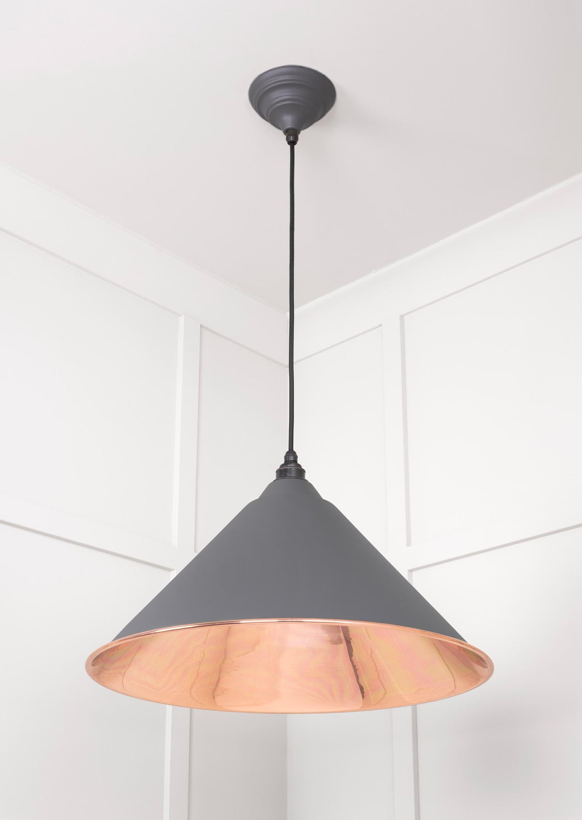 Smooth Copper Hockley Pendant by From The Anvil