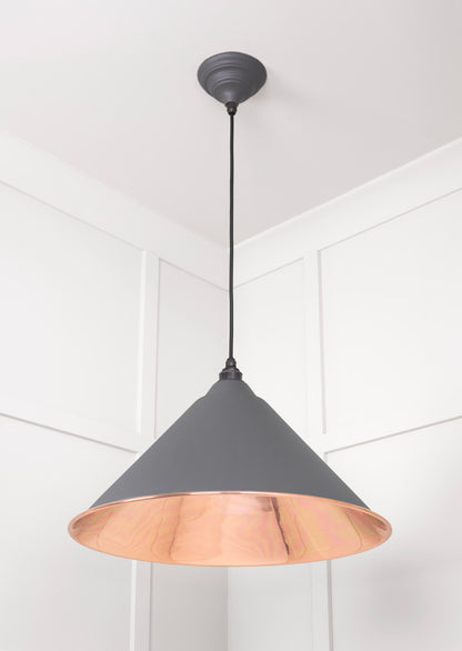 Smooth Copper Hockley Pendant by From The Anvil
