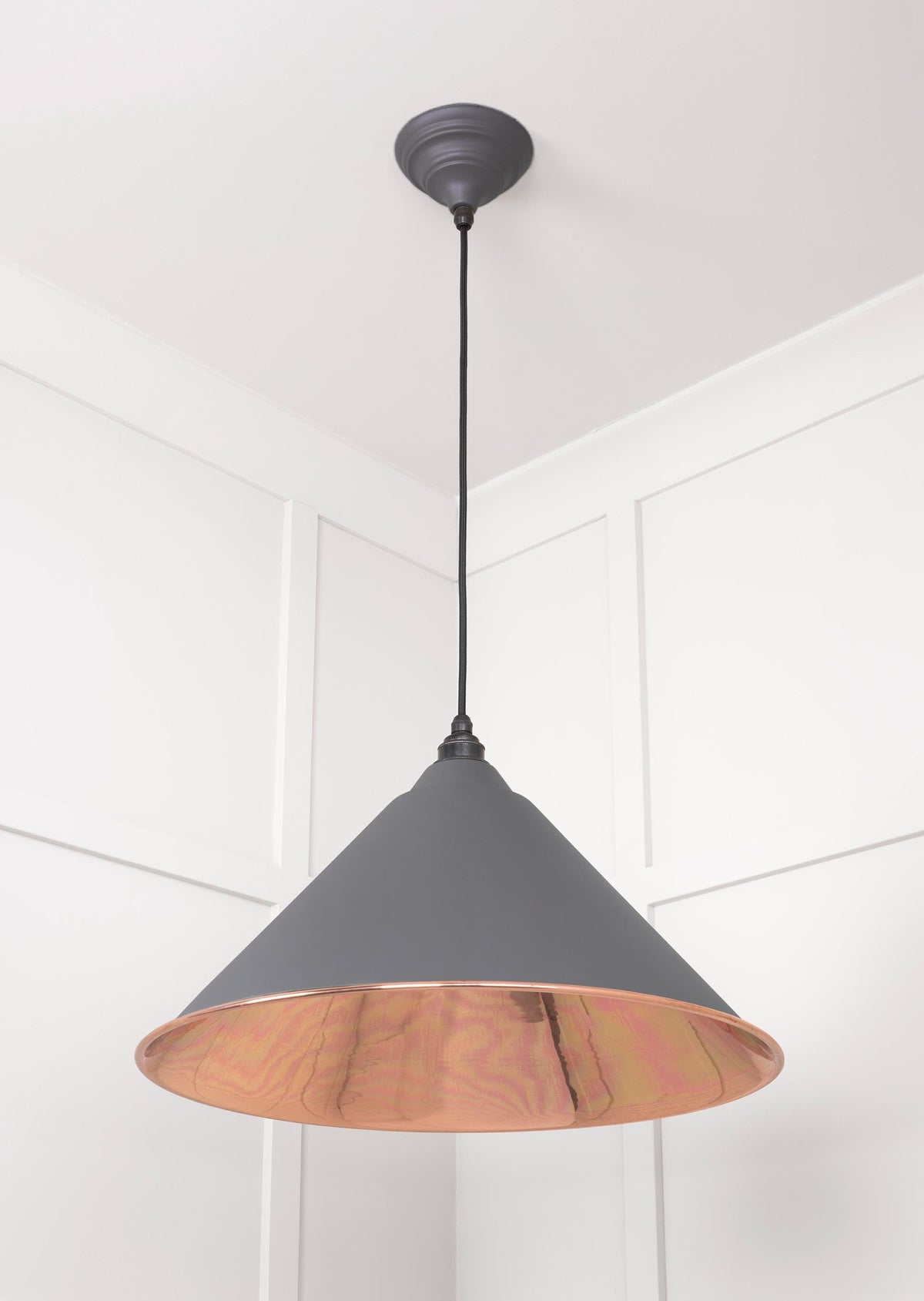 Smooth Copper Hockley Pendant by From The Anvil
