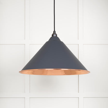 Hammered Copper Hockley Pendant by From The Anvil