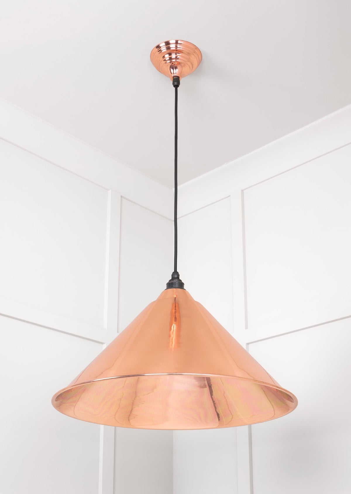 Smooth Copper Hockley Pendant by From The Anvil