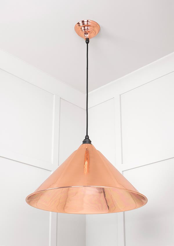 Smooth Copper Hockley Pendant by From The Anvil