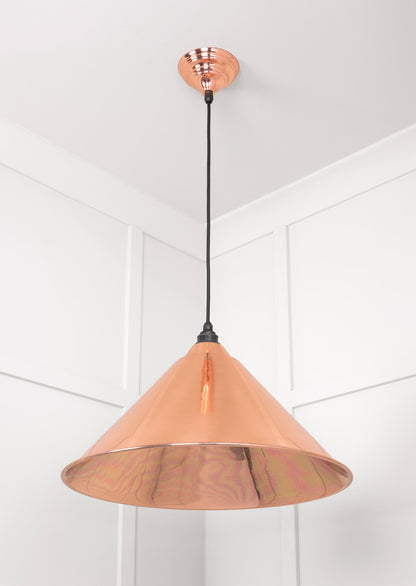 Smooth Copper Hockley Pendant by From The Anvil