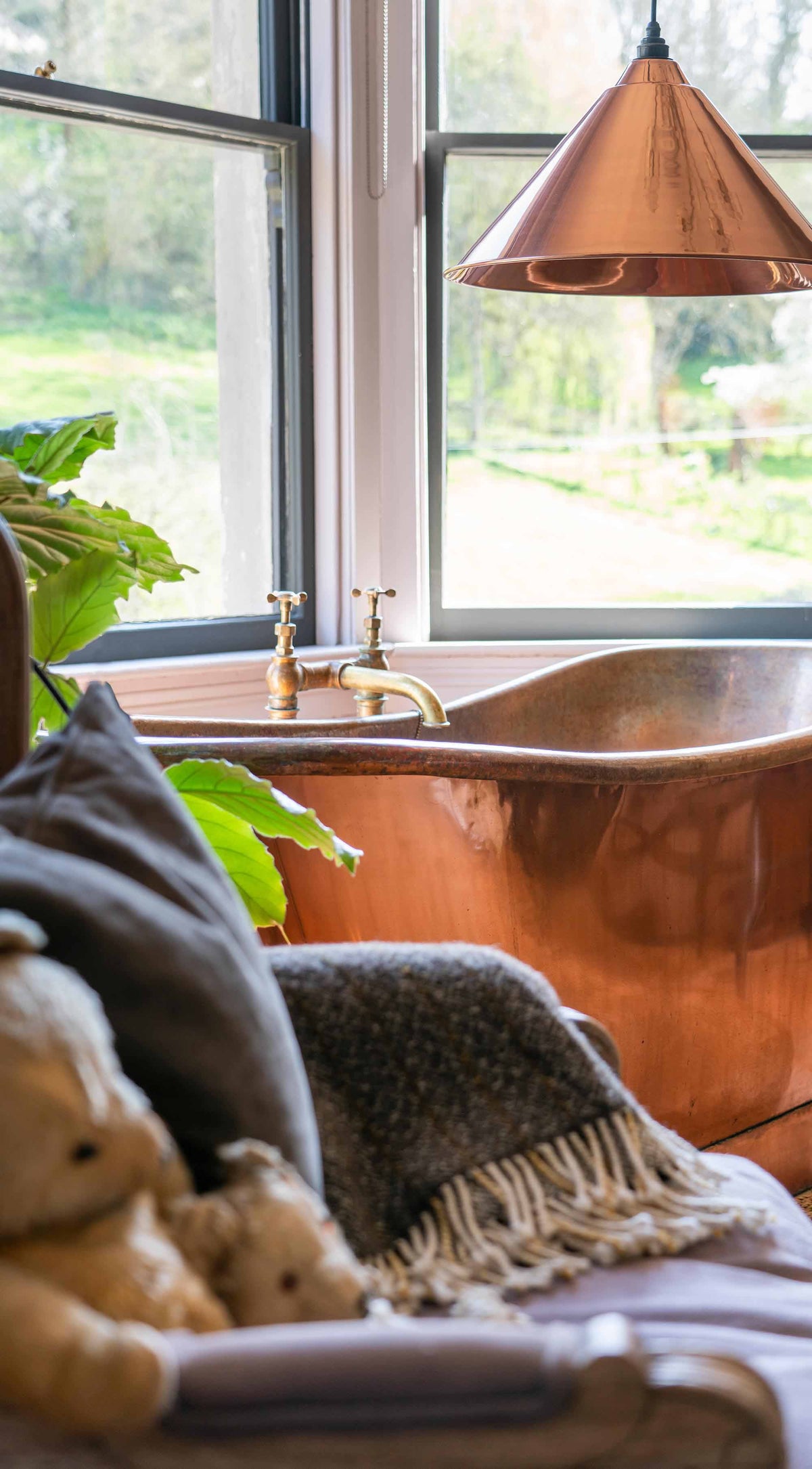 Smooth Copper Hockley Pendant by From The Anvil