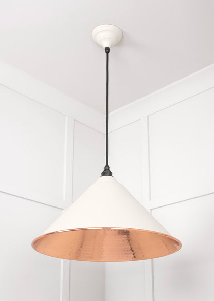 Hammered Copper Hockley Pendant by From The Anvil
