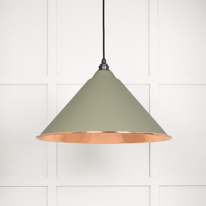 Hammered Copper Hockley Pendant by From The Anvil