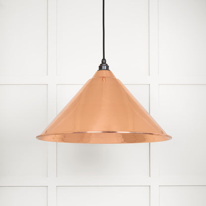 Hammered Copper Hockley Pendant by From The Anvil