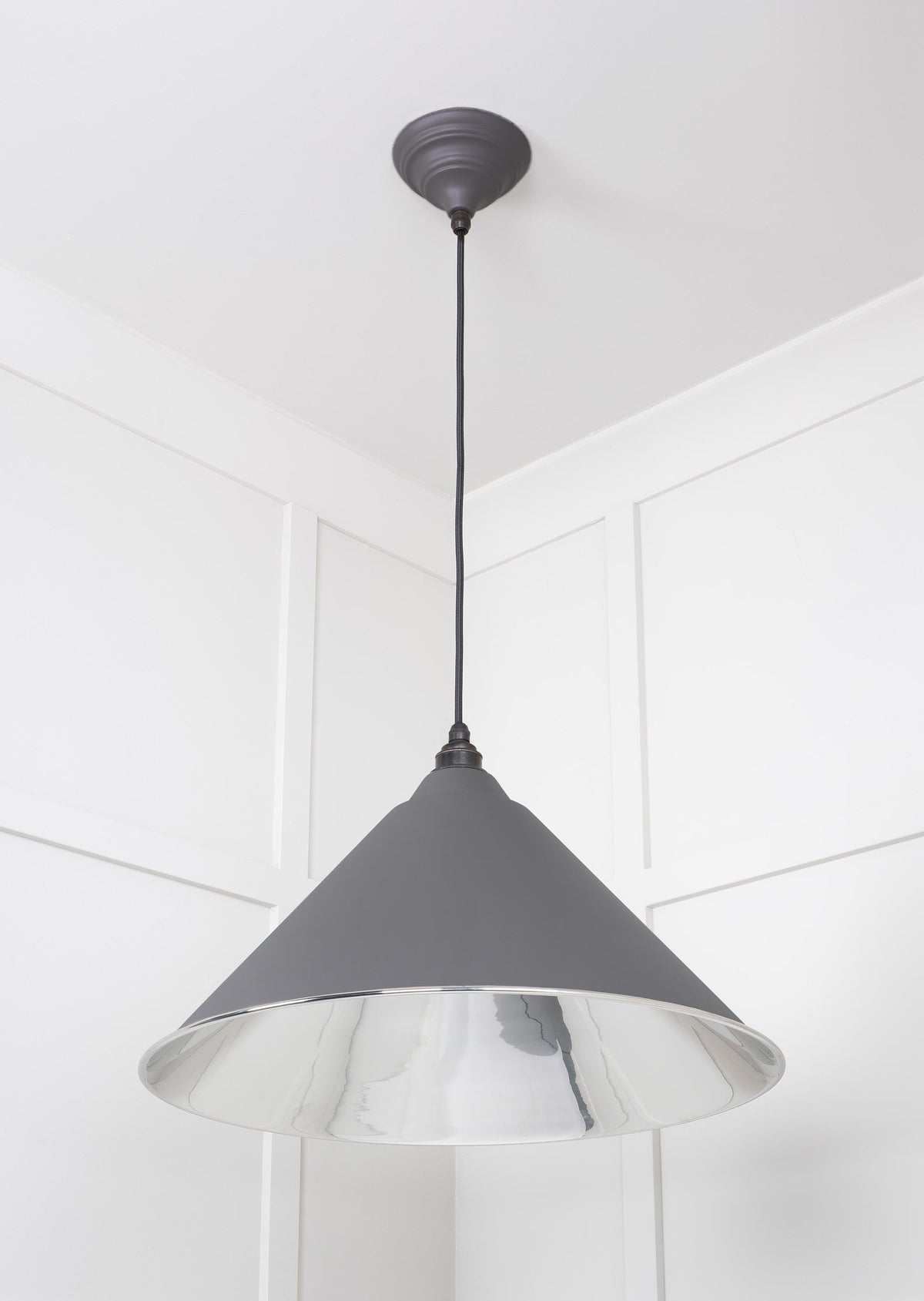 Smooth Nickel Hockley Pendant by From The Anvil