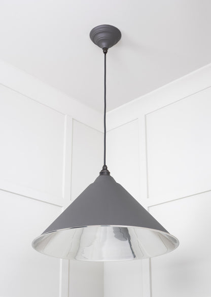 Smooth Nickel Hockley Pendant by From The Anvil