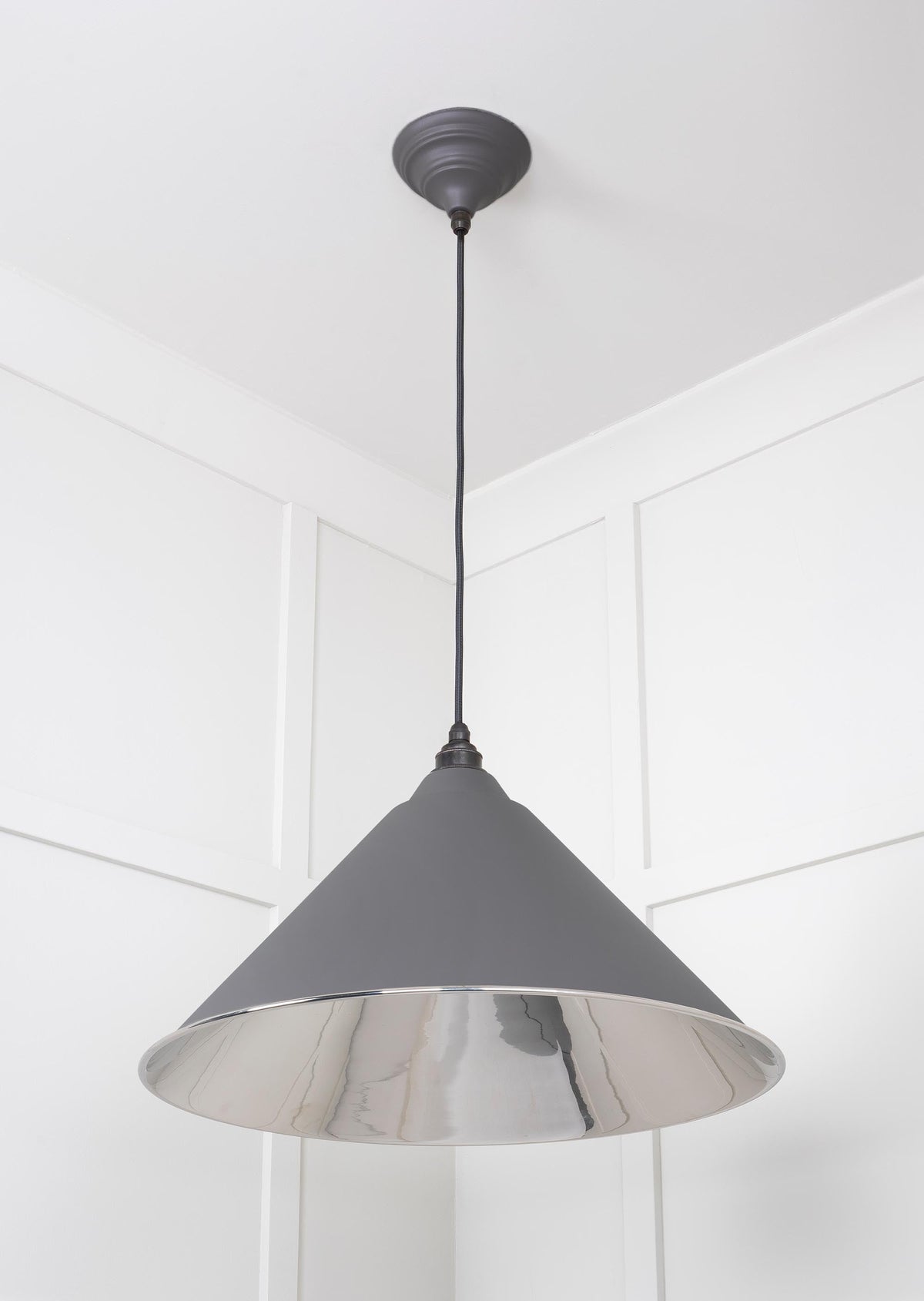 Smooth Nickel Hockley Pendant by From The Anvil