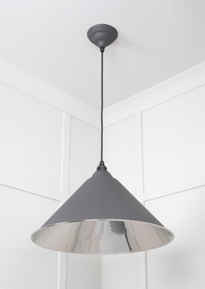Smooth Nickel Hockley Pendant by From The Anvil