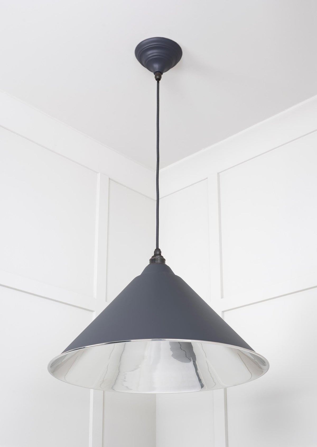 Smooth Nickel Hockley Pendant by From The Anvil