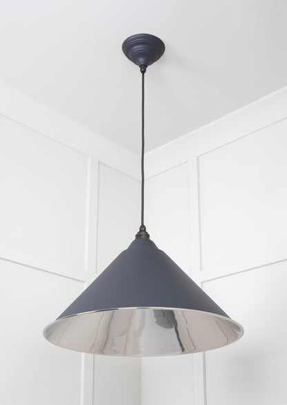 Smooth Nickel Hockley Pendant by From The Anvil
