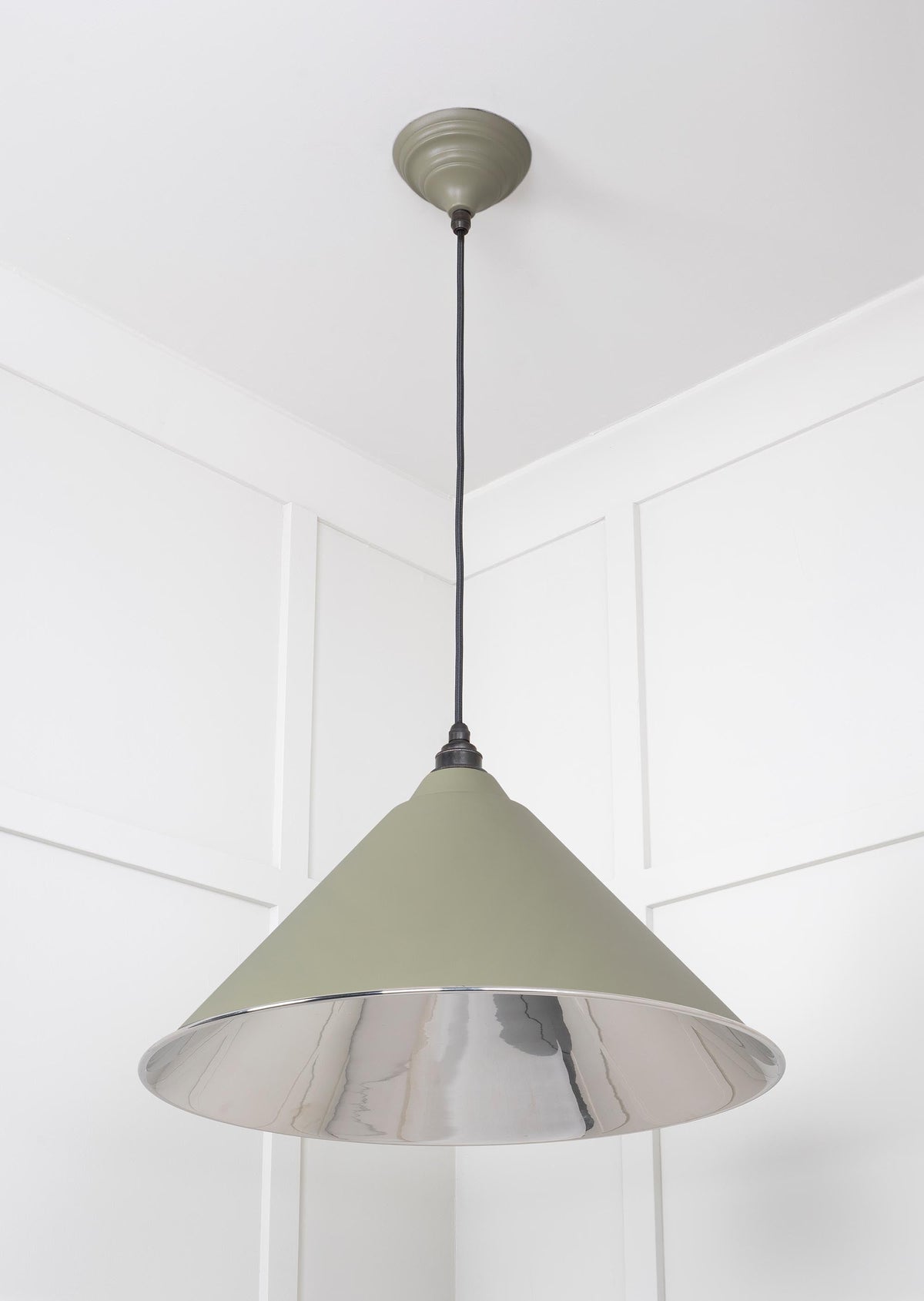 Smooth Nickel Hockley Pendant by From The Anvil