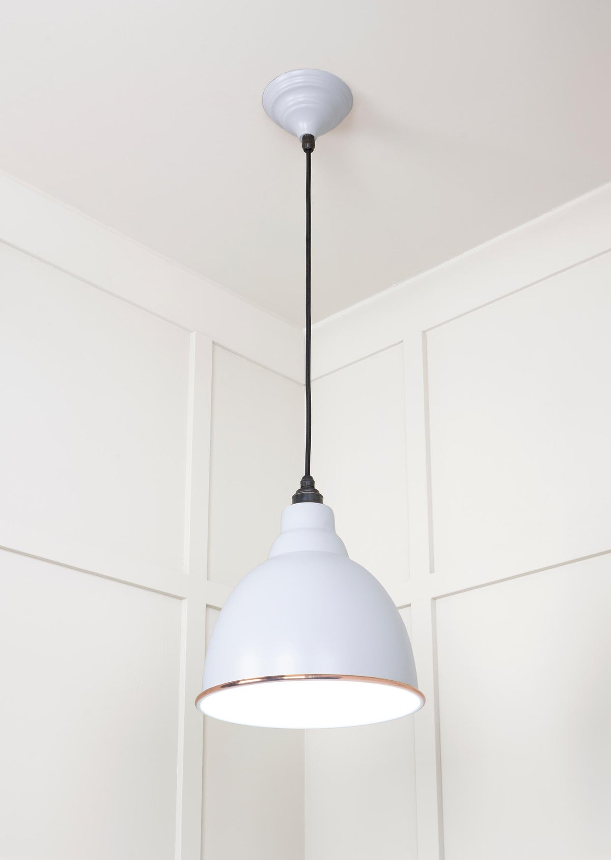 White Gloss Brindley Pendant by From The Anvil