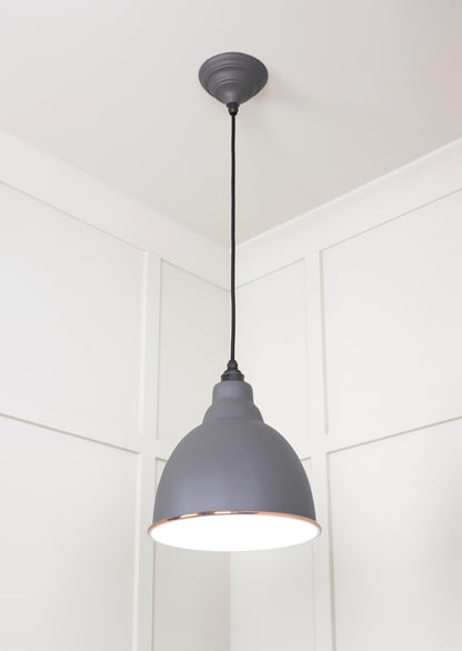 White Gloss Brindley Pendant by From The Anvil