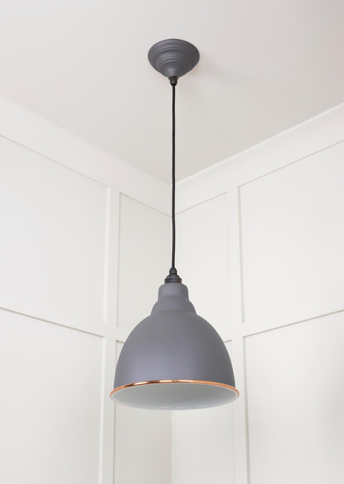 White Gloss Brindley Pendant by From The Anvil