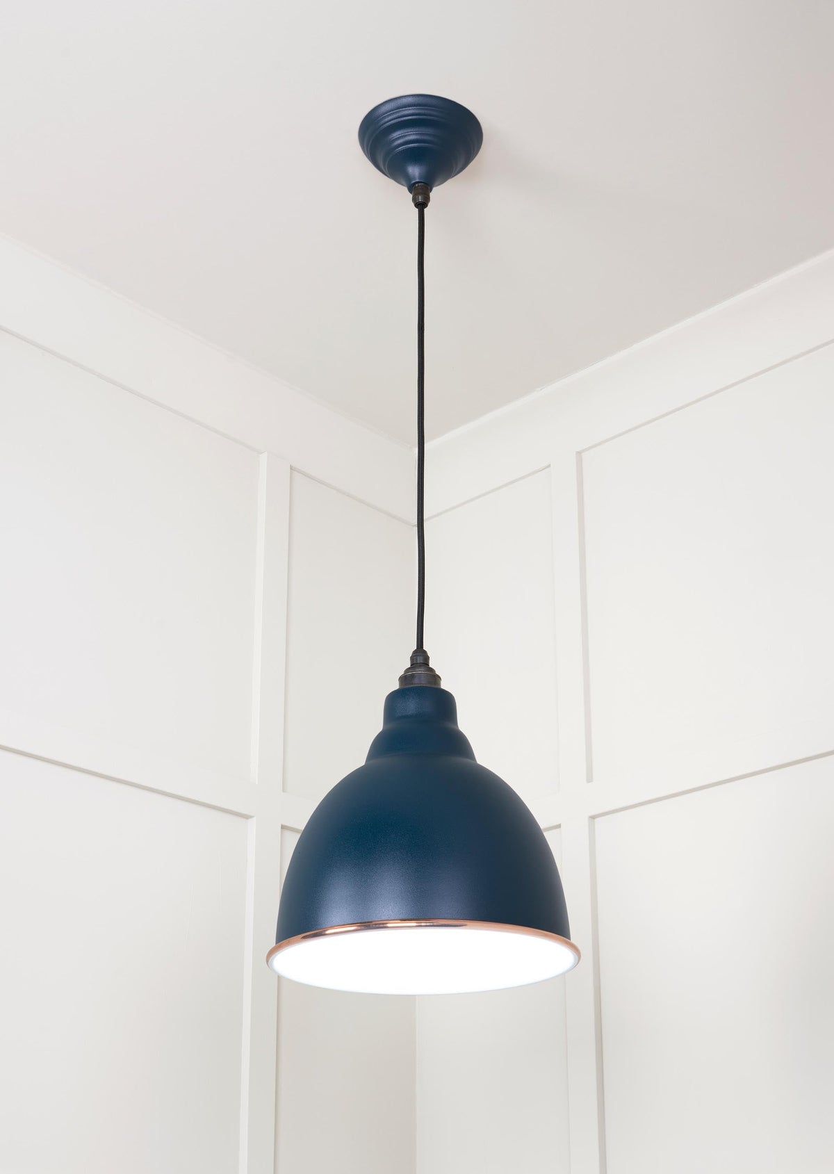 White Gloss Brindley Pendant by From The Anvil