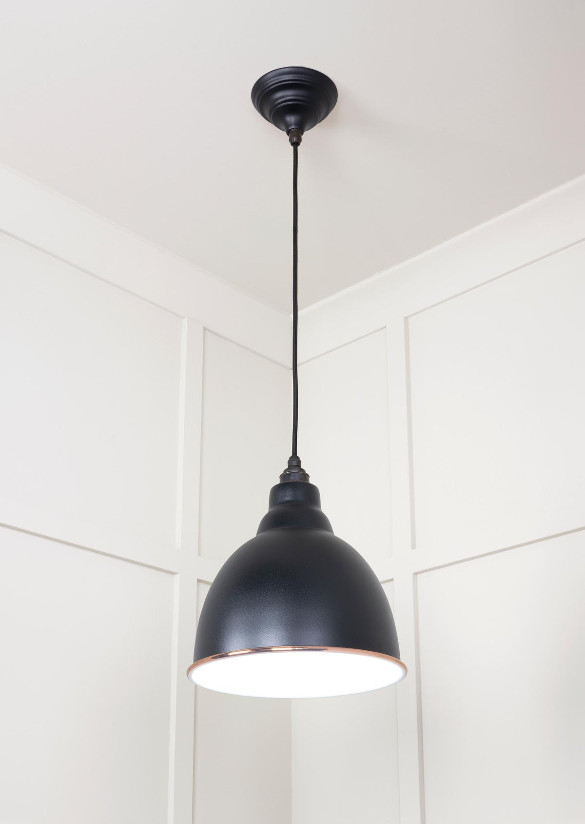 White Gloss Brindley Pendant by From The Anvil