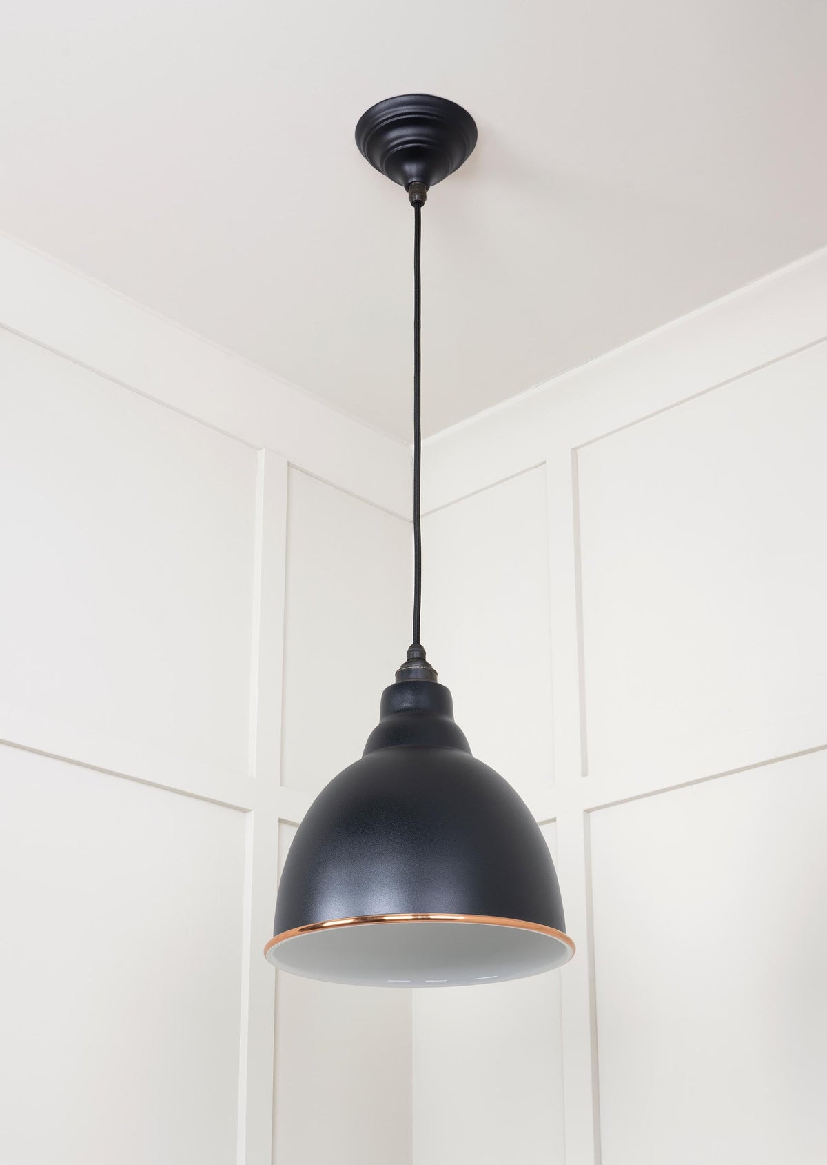White Gloss Brindley Pendant by From The Anvil