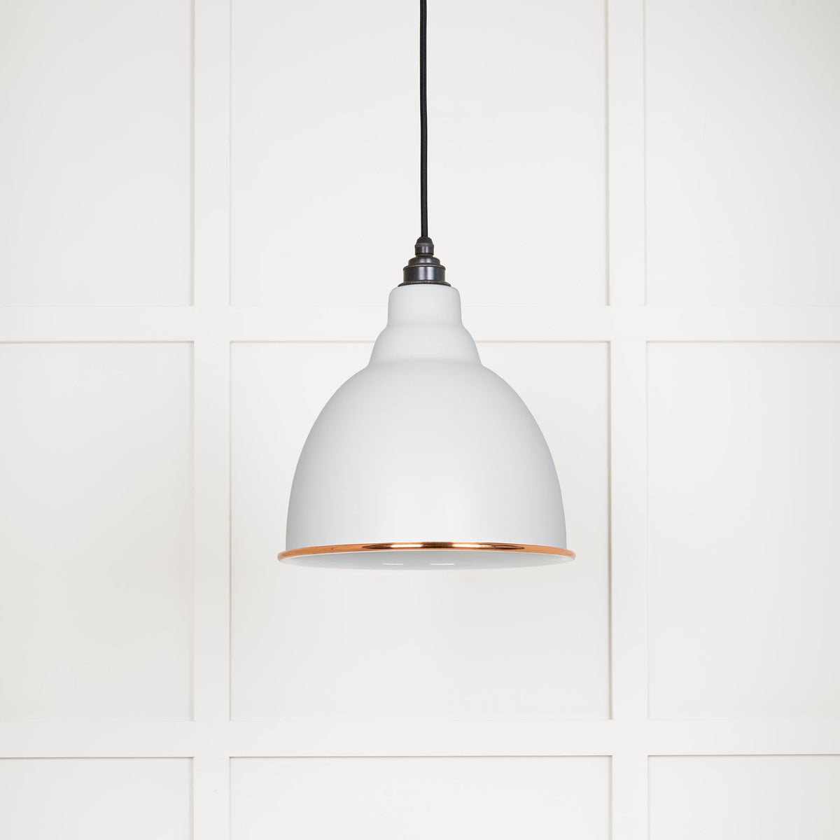 White Gloss Brindley Pendant by From The Anvil