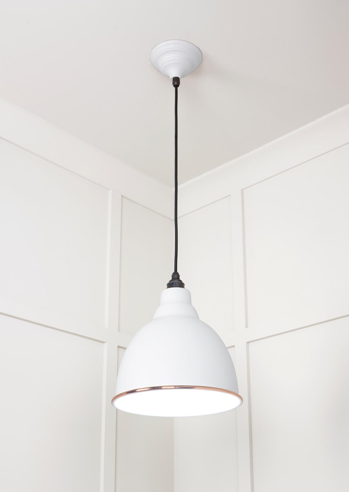 White Gloss Brindley Pendant by From The Anvil