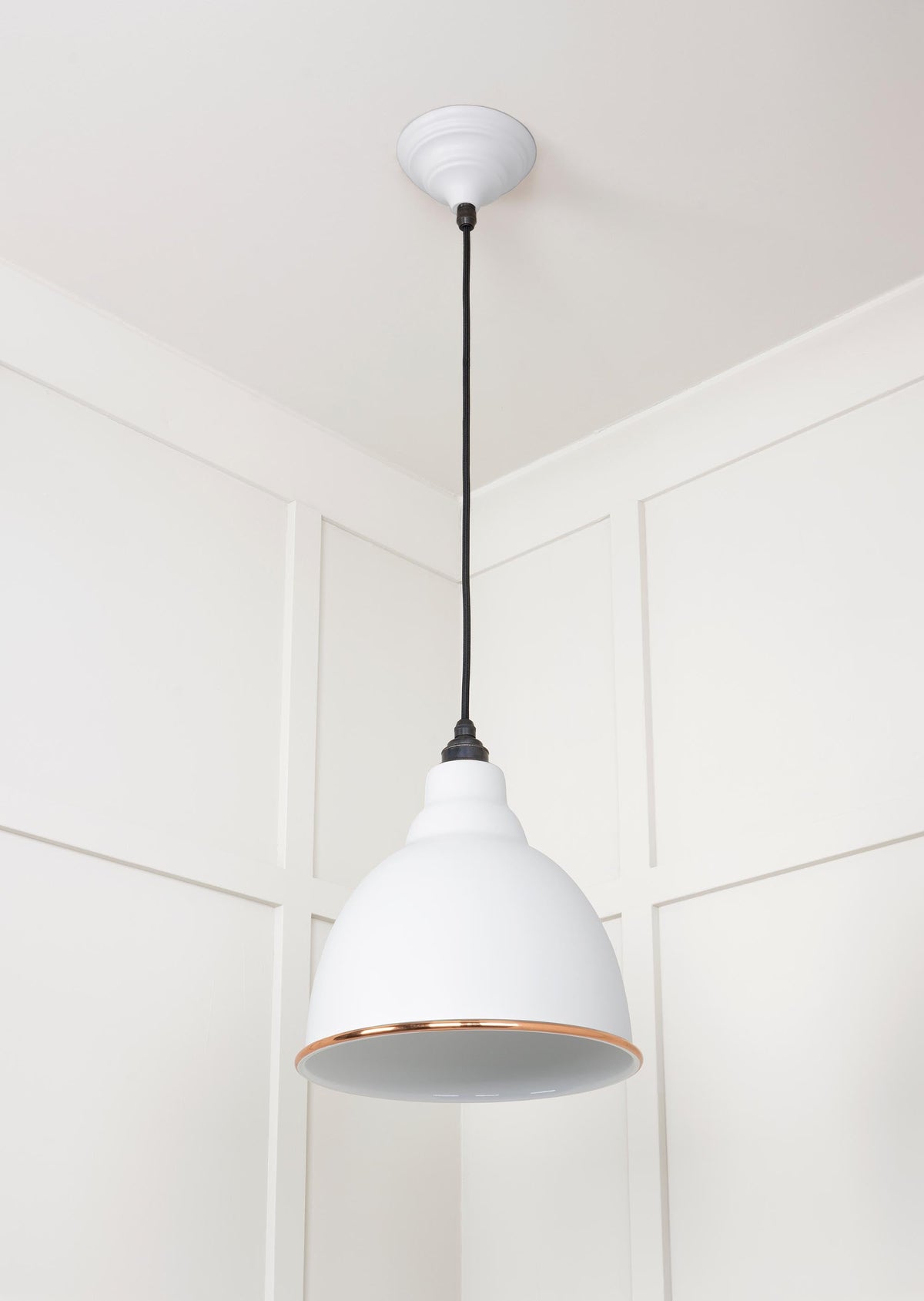 White Gloss Brindley Pendant by From The Anvil