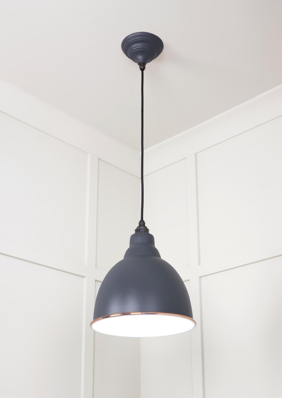 White Gloss Brindley Pendant by From The Anvil