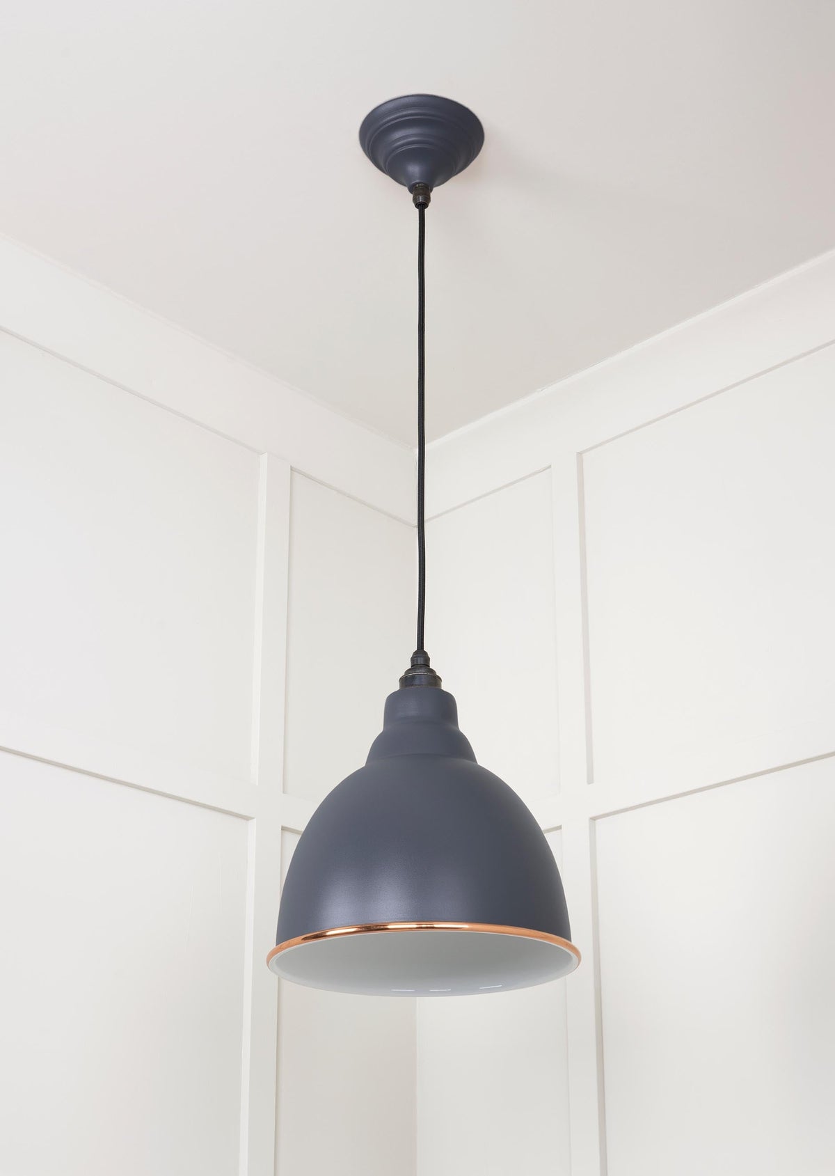 White Gloss Brindley Pendant by From The Anvil
