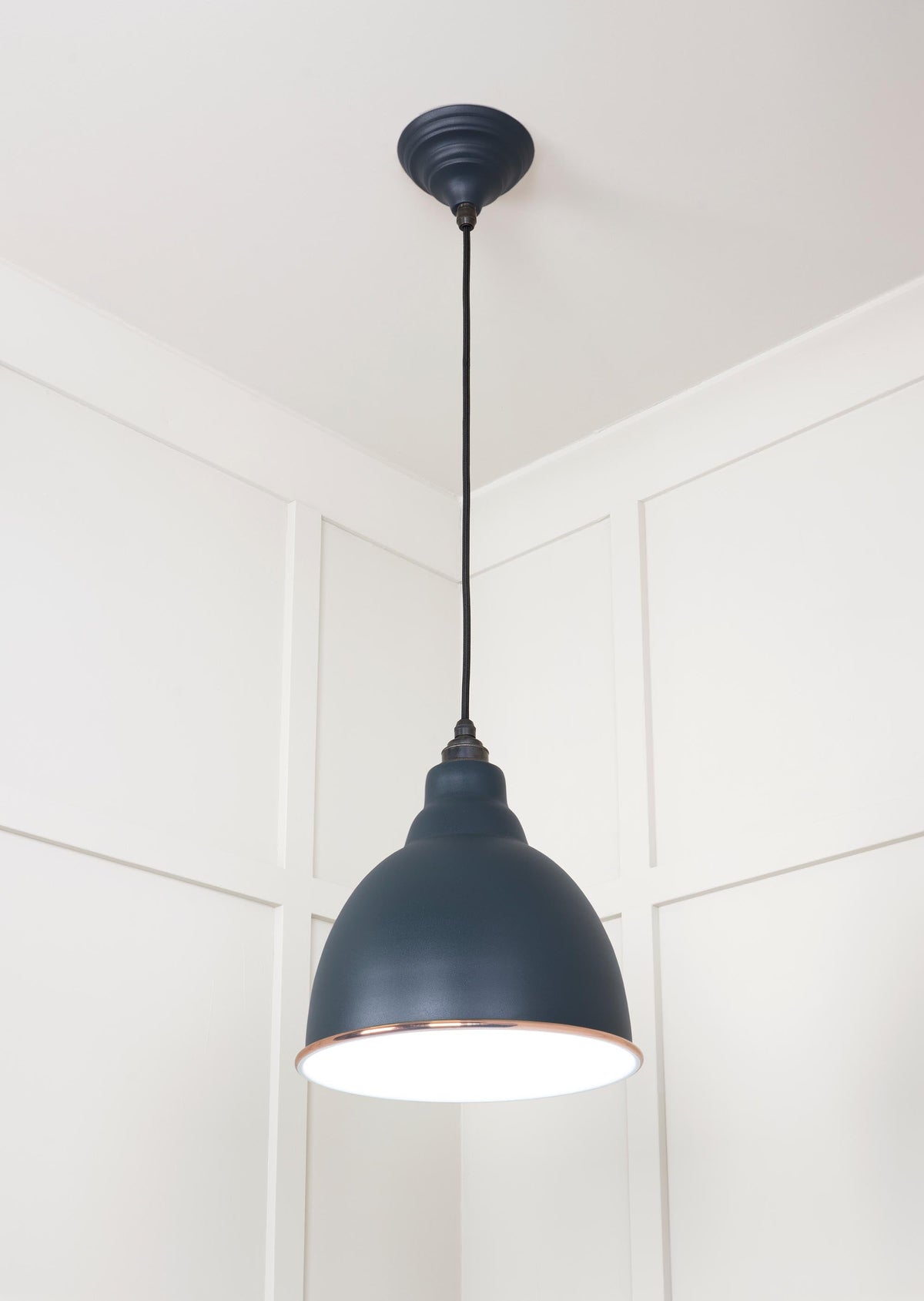 White Gloss Brindley Pendant by From The Anvil