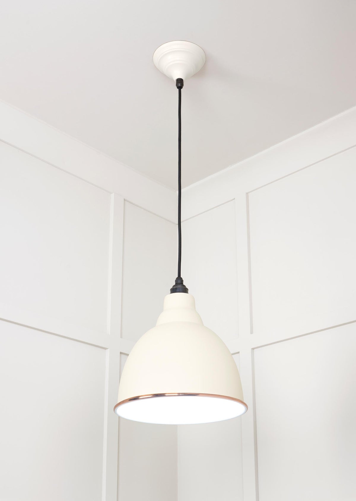 White Gloss Brindley Pendant by From The Anvil