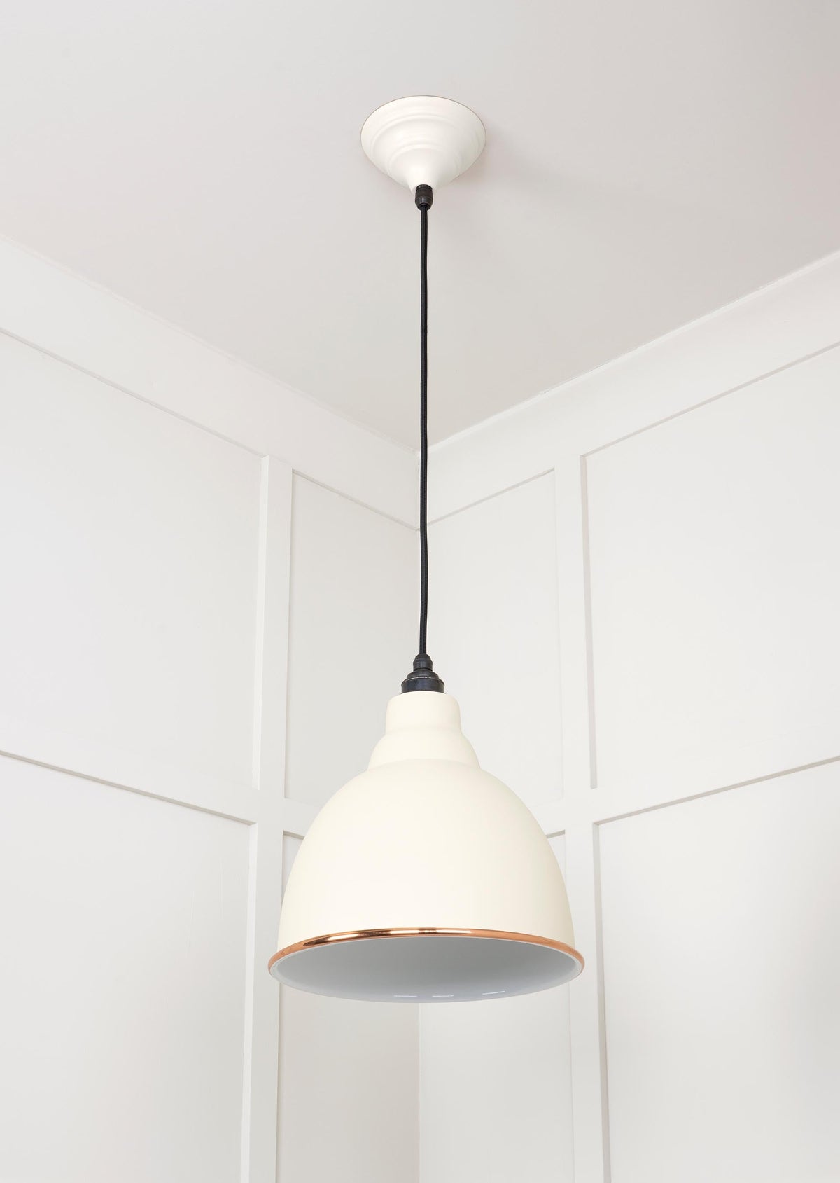 White Gloss Brindley Pendant by From The Anvil
