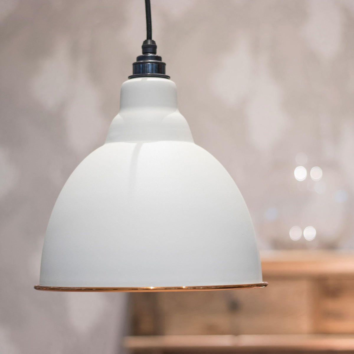 White Gloss Brindley Pendant by From The Anvil